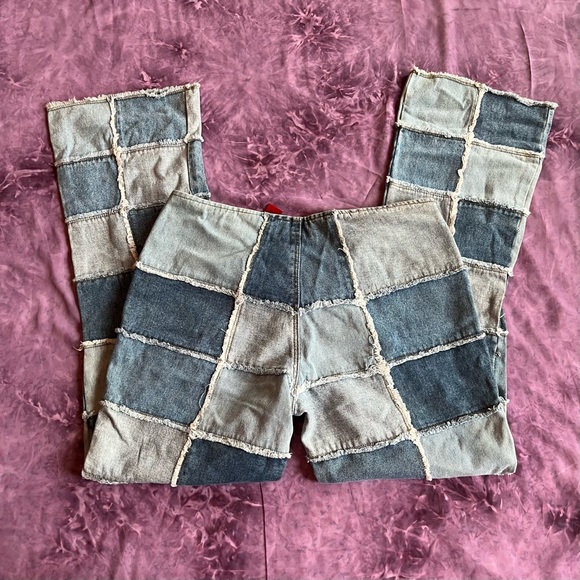 VINTAGE Y2K Zana di patched STACKED jeans Size 11. Great Condition. - Picture 3 of 4